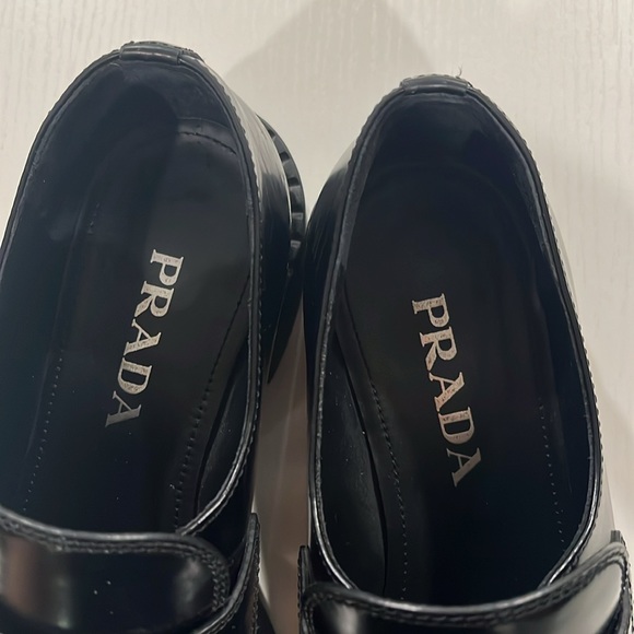 AUTHENTIC: Prada chocolate brushed loafers - size 38 - Picture 13 of 15